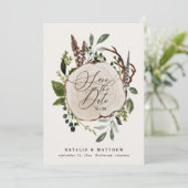 素朴な農家スタイルのエレガントな秋のウェディング セーブザデート (スタンド正面)