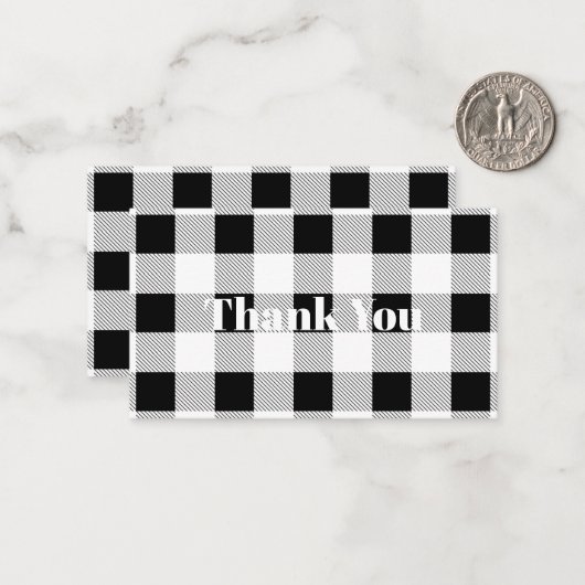 素朴な農家スタイルのブラックアンドホワイトのバイソン柄パーティー ノートカード (正面/裏面インサイチュ)