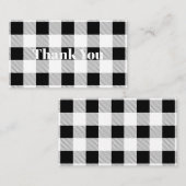 素朴な農家スタイルのブラックアンドホワイトのバイソン柄パーティー ノートカード (正面/裏面)