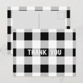 素朴な農家スタイルのブラックアンドホワイトのバイソン柄パーティー ポストカード (正面/裏面)