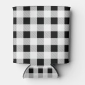 素朴な農家スタイルのブラック＆ホワイトのバイソン柄パーティー 缶クーラー (正面)