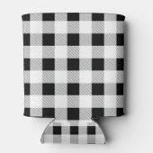 素朴な農家スタイルのブラック＆ホワイトのバイソン柄パーティー 缶クーラー (裏面)