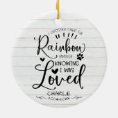 素朴な農家スタイルの猫または犬のペットメモリアルキープ セラミックオーナメント (裏面)