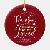 素朴な農家スタイルの猫または犬のペット追悼記念品 セラミックオーナメント (裏面)