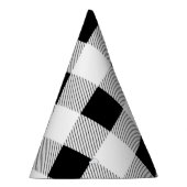 素朴な農家スタイルの黒白のバイソン柄パーティー パーティーハット (右)