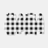 素朴な農家スタイルの黒白ブッファロープレイドパーティー フェイバーボックス (折り畳みなし)