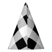 素朴な農家白黒バッファロープレイドパーティー パーティーハット (裏面)