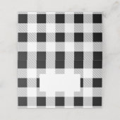 素朴な農家白黒バッファロープレイドパーティー プレイスカード (外部開封)