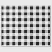 素朴な農家白黒バッファロープレイドパーティー ラッピングペーパー (フラット)