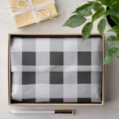 素朴な農家白黒バッファロープレイドパーティー 薄葉紙 (ギフト)