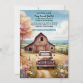 素朴な農村のウェディング招待状 招待状 (正面)