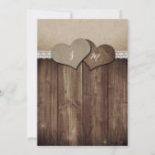 素朴な農村の納屋の裏庭の結婚式の招待状 招待状 (裏面)