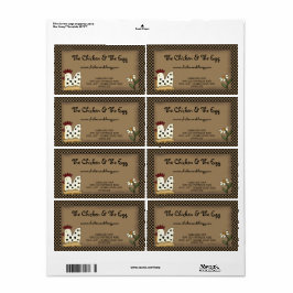 素朴な農村風の鶏のデザインラベル ラベル