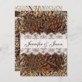素朴な迷彩柄のカムフラージュのレースの結婚式招待状 招待状 (正面/裏面)