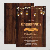 素朴な退職パーティーの招待状 招待状 (正面/裏面)