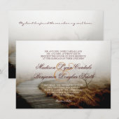 素朴な遊歩道の霧のカントリーウェディング招待状 招待状 (正面/裏面)