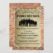 素朴な都会の家族の楽しい再会 | 再び集まる 招待状 (正面/裏面)