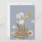 素朴な野の花とダスティーブルーのブライダルランチ 招待状 (裏面)