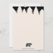 素朴な野生のムースの赤ちゃん男の子のシャワー 招待状 (裏面)