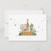 素朴な野生の動物アルパカラマありがとう サンキューカード (裏面)