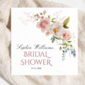 素朴な野生の花のナプキン ブライダルシャワー スタンダードカクテルナプキン