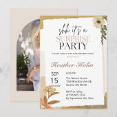 素朴な野生の花の写真引退カードオンライン 招待状 (正面/裏面)