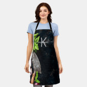 素朴な野菜ハーブ エプロン (着用した状態)