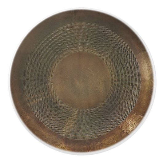 素朴な金属の引出しの引きかノブ セラミックノブ (正面)