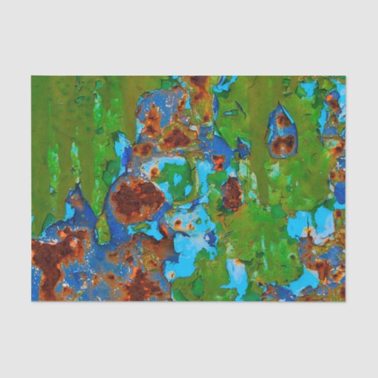 素朴な金属の皮のペンキのヴィンテージのグランジな質 薄葉紙 (正面)