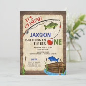 素朴な釣り1歳の男の子 招待状 (スタンド正面)