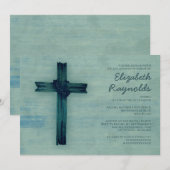 素朴な鉄の十字のブライダルシャワー招待状 招待状 (正面/裏面)