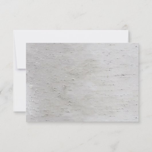 素朴な銀の白樺の木の結婚式の詳細 招待状 (裏面)