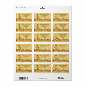 素朴な錨の海事ウェディング住所ラベル ラベル (フルシート)