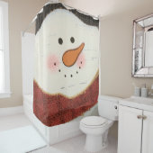 素朴な雪だるま シャワーカーテン (インサイチュ)