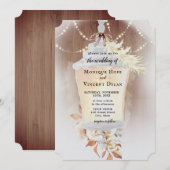 素朴な雪のランタン招待状 招待状 (正面/裏面)