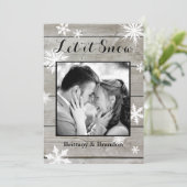 素朴な雪の降るホリデー フォトカード シーズンカード (スタンド正面)