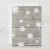 素朴な雪の降るホリデー フォト カード (裏面)