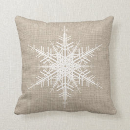 素朴な雪片の休日のクッション クッション