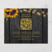 素朴な雰囲気のQRコード付き写真ウェディング招待状（予算を抑えた） チラシ (裏面)