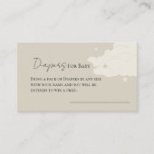 素朴な雲のミニマルおむつベビー要求 エンクロージャーカード (正面)