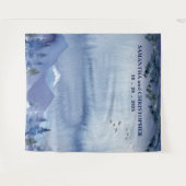 素朴な霧の松林のウェディングフォトバックドロップ タペストリー (正面(横))