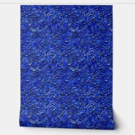 素朴な青い工具付き革 壁紙