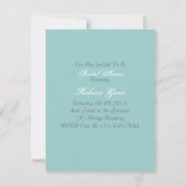 素朴な青い納屋の木の野草の国の結婚式 招待状 (裏面)