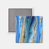 素朴な青い納屋の板 マグネット (正面/裏面)