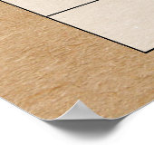 素朴な青い雲と金色の星のデューデート推測ポスター ポスター (角)