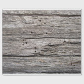 素朴な風化させた木製のビーチのパネル ラッピングペーパー (フラット)