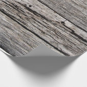 素朴な風化させた木製のビーチのパネル ラッピングペーパー (角)