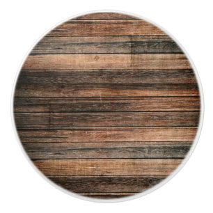 素朴な風化させた木製のブラウンの納屋の国の農家 セラミックノブ