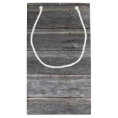 素朴な風化させた木製の壁 スモールペーパーバッグ (裏面)