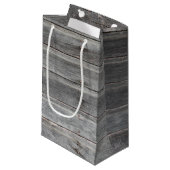 素朴な風化させた木製の壁 スモールペーパーバッグ (正面アングル)